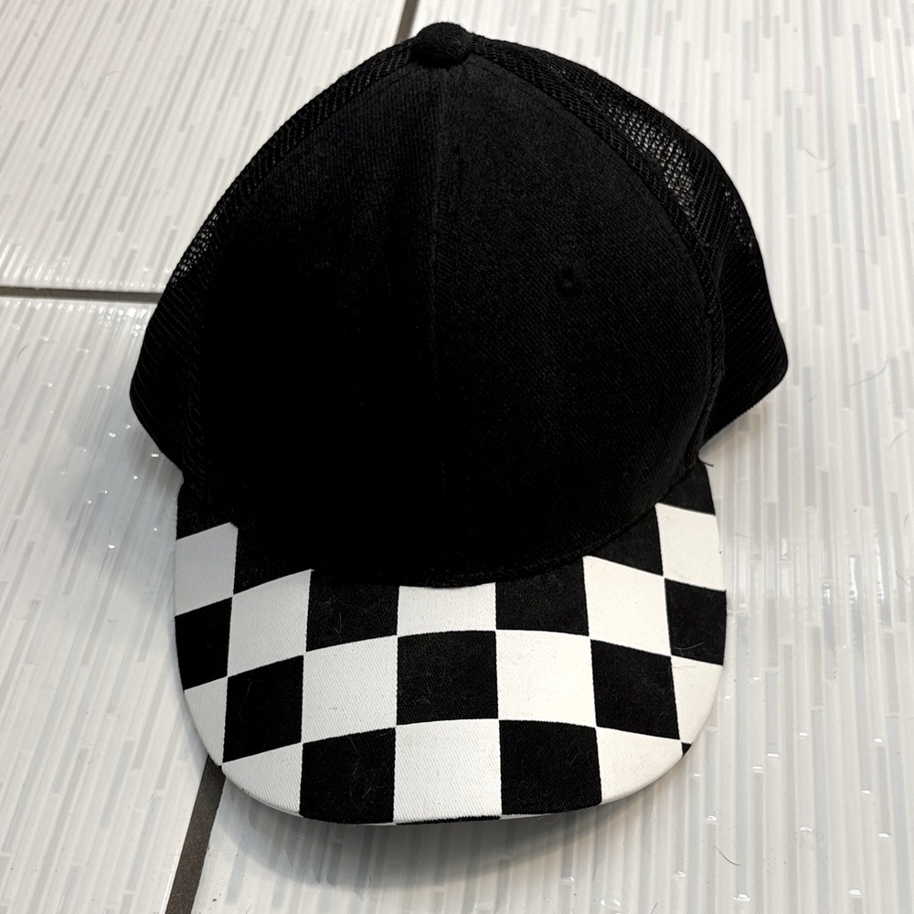 Black and White Checkered Cap
